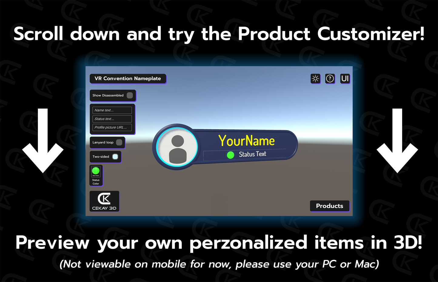 VR Convention Nameplate