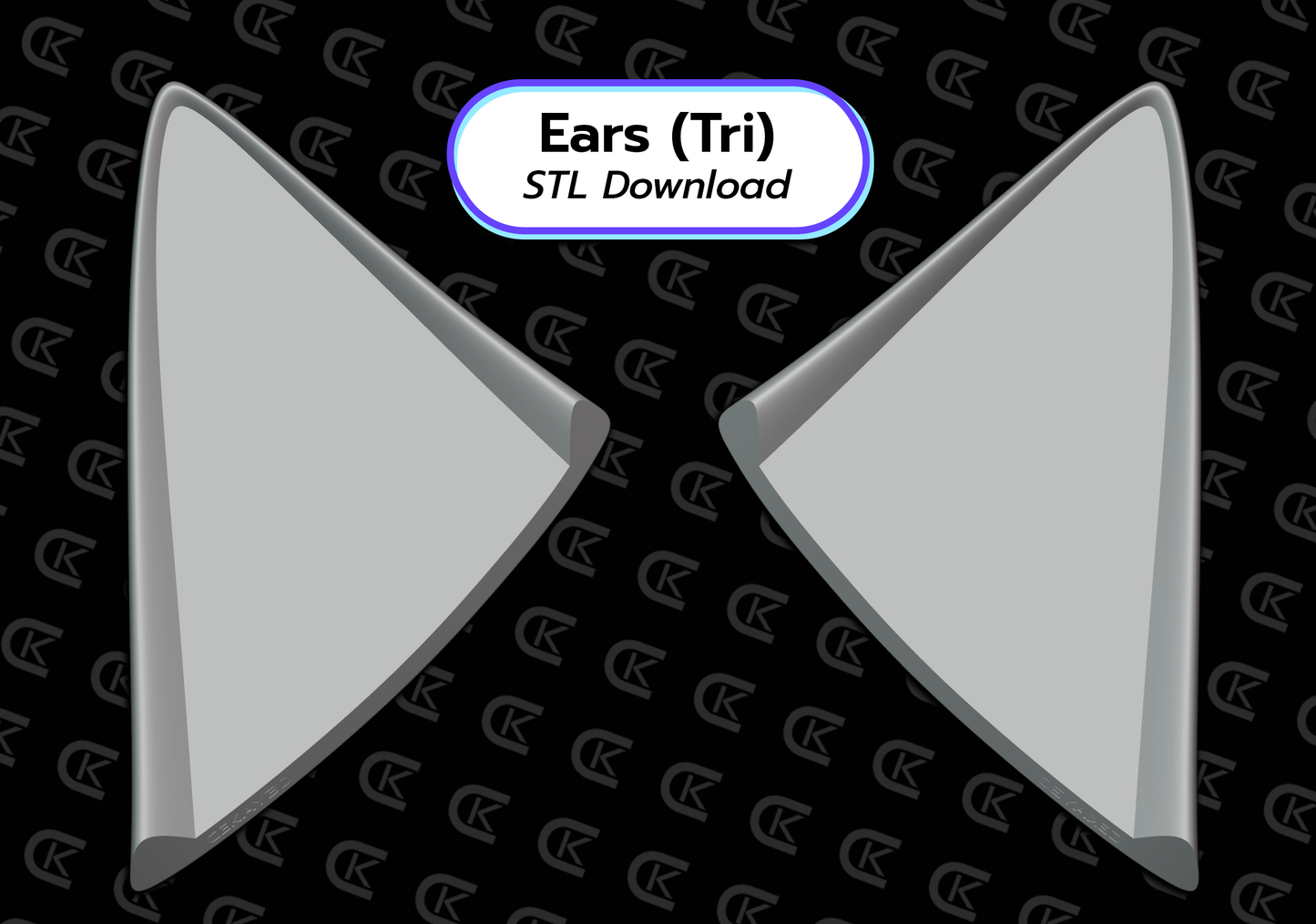Ears (Tri) - STL Download