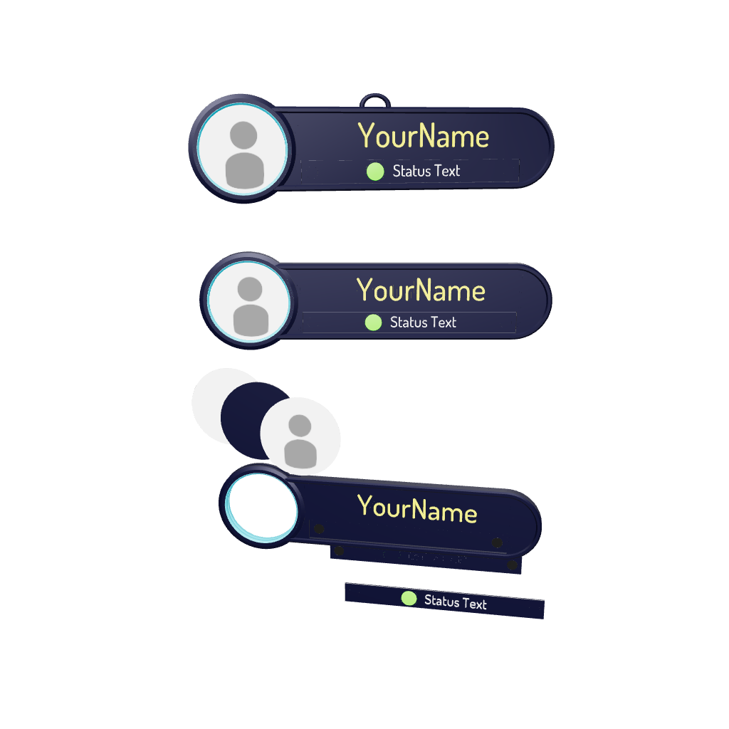 3D preview of VR Nameplates