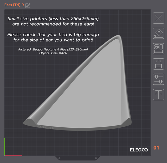 Ears (Tri) - STL Download