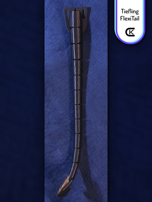 Top down view of a Tiefling FlexiTail