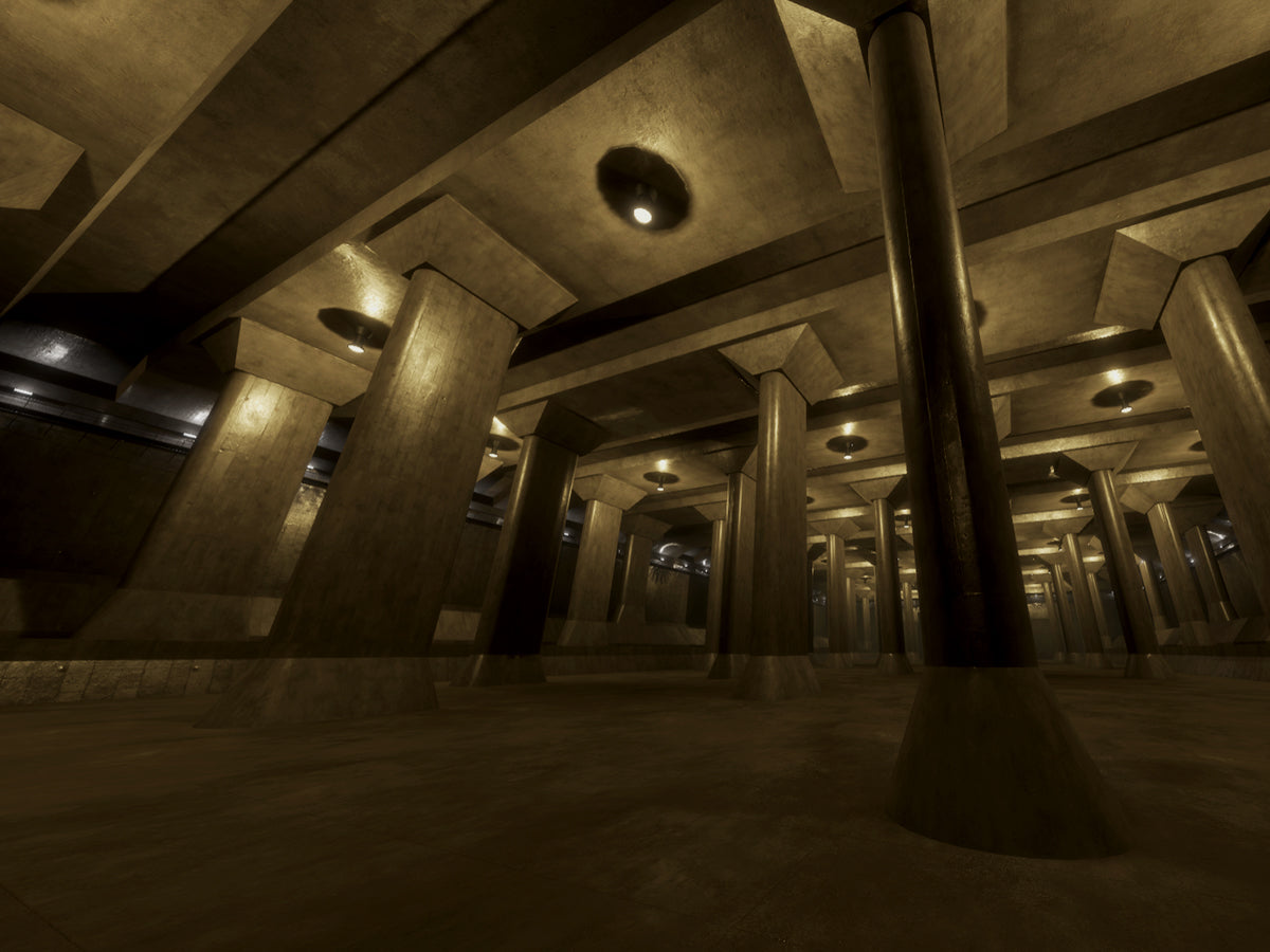 Custom VRChat world commission "Subterranean Flood System" by Cekay