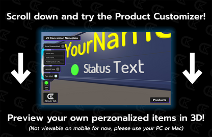 VR Convention Nameplate (Extra Statuses)