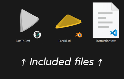 Ears (Tri) - STL Download