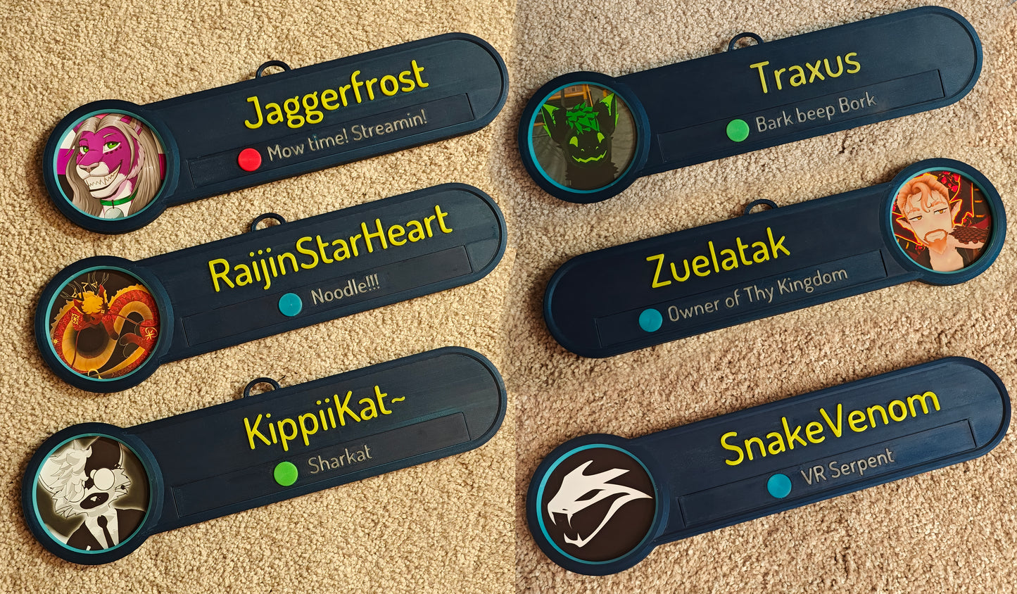 VR Convention Nameplate